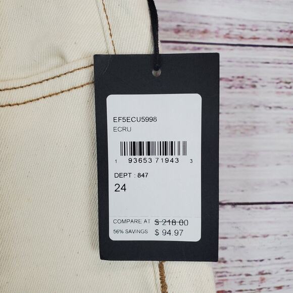 Joe's The Og Straight Ankle Jeans Cream Size 24 Pants Neutral Earthy Minimal NWT - Picture 13 of 16